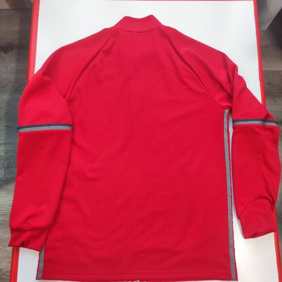 Adidas Condivo 16 training jacket red with grey stripes men's size M - Picture 3 of 11